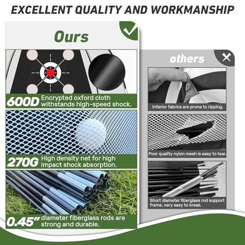 KLAODOT Golf Net with Practice Mat,Golf Hitting Aid Nets 10x7FT for Backyard Driving Chipping Training Swing with Target Mat Balls for Outdoor Indoor，Gifts for Men Dad Him and Golfer