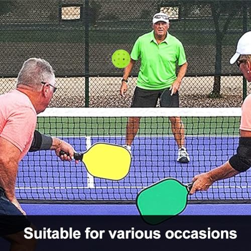 Trasylph Tennis Trainer Rebound Ball with 3 Green Pickleballs, Portable Tennis Self Training Tool, Suitable for Beginners to Seasoned Players, Blue, 20 x 20 x 4 cm (7.87 x 7.87 x 1.57 inches), 1 Count