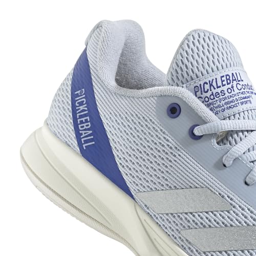 Adidas Women's Courtflash Pickleball, Halo Blue/Silver Metallic/Lucid Blue, 9