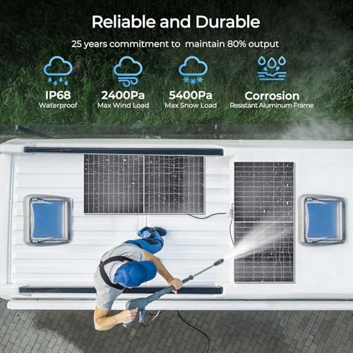 Renogy 1180W Solar Panels 2pcs 590 Watt N-Type Bifacial Solar Panel Monocrystalline 16BB 25% High Conversion Efficiency for Homes Roof Top RV Boat Camping Black