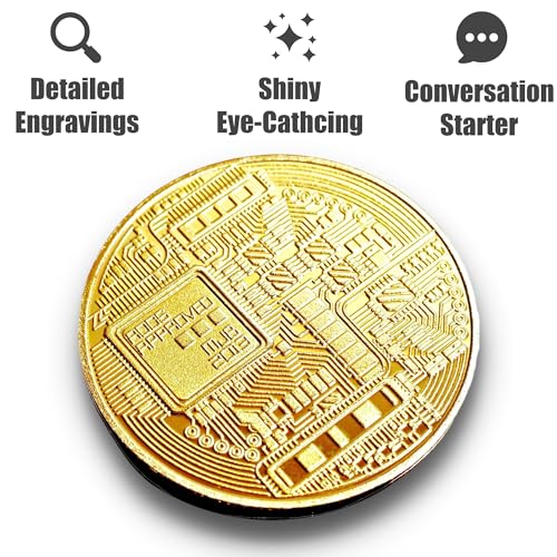 Collector's Edition Bitcoin Coin - Commemorative Cryptocurrency Collectible in Protective Acrylic Display Case - Perfect for Crypto Enthusiasts, Coin Collectors, and Gifts