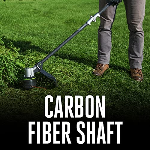 EGO POWER+ String Trimmer, Battery Powered, 16" Trimmer for Weeds and Grass with POWERLOAD, LINE IQ, Telescopic Carbon Fiber Shaft, Includes 56V 4.0Ah Battery and Charger - ST1623T