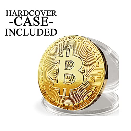 innoGadgets Physical Bitcoin Plated with 24-Carat Gold. A Real Collector‘s Item with Protective case