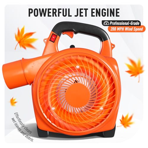 28CC 2-Cycle Gas Handheld Leaf Blower, 475 CFM 200 MPH Lightweight Power Blower with Variable Speed & Easy Start, for Yard Cleanup, Patio, Driveway, Lawn Debris