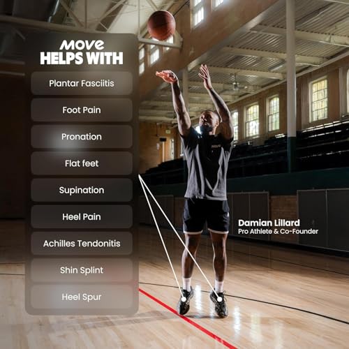 MOVE Game Day Pro- Ultimate Performance Sports Insoles for Basketball, Volleyball, Football, Tennis, Athletics, Baseball, Running, and Active Lifestyle. Extra Shock Absorption (M 9-9.5/WM 10.5-11)
