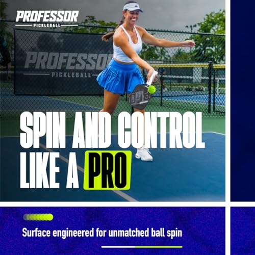 Professor PhD T700 Raw Carbon Fiber Premium Pickleball Paddle Racket - Precision Honeycomb Core - Enhanced Power & Control - USAPA Pickleball Approved