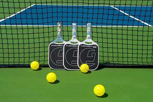 Gamma Airbender Carbon Fiber Pickleball Paddle with Customizable Handle Weight System and Aerodynamic Open Throat with Shock Absorbing Gel Insert 10 MM