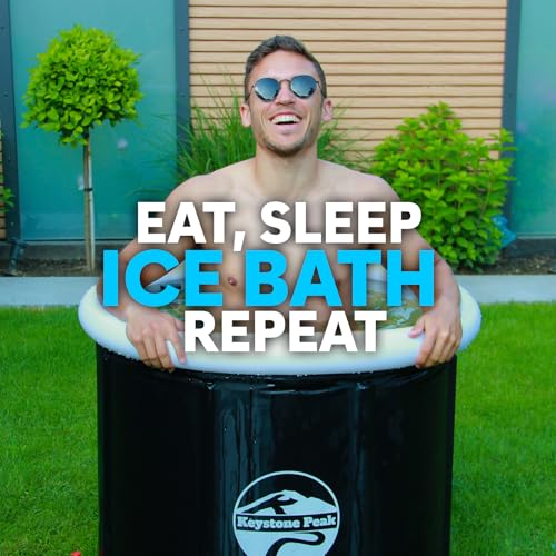Keystone Peak Cold Plunge Tub – Portable Ice Bath Tub for Athletes & Adults – Inflatable Bathtub for Cold Water Therapy, Sports Recovery & Wellness – Outdoor & Indoor Use – 5-Year Assurance