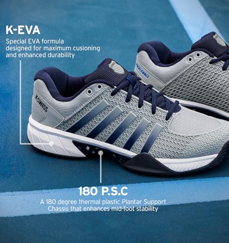 K-Swiss Men's Express Light Pickleball Shoe, Highrise/Navy, 9 M