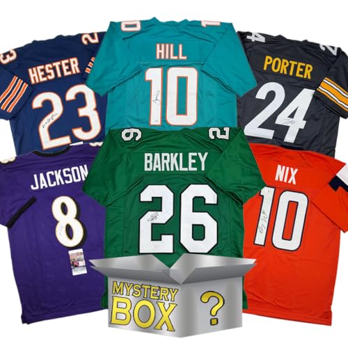 Autographed/Signed Football SILVER Series 4 Jersey Mystery Box with PSA JSA or Beckett COA