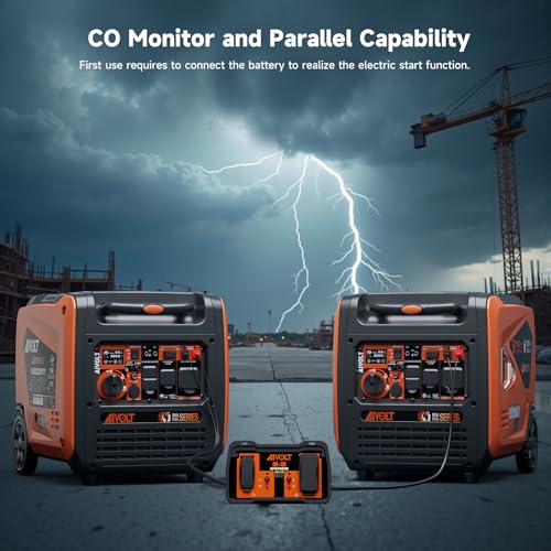 AIVOLT 8000W Dual Fuel Super Quiet Inverter Generator with Electric Start - Gas Propane Powered Portable Generator Upgraded Version for Home Backup, RV, Camping & Travel - 50 State Approved