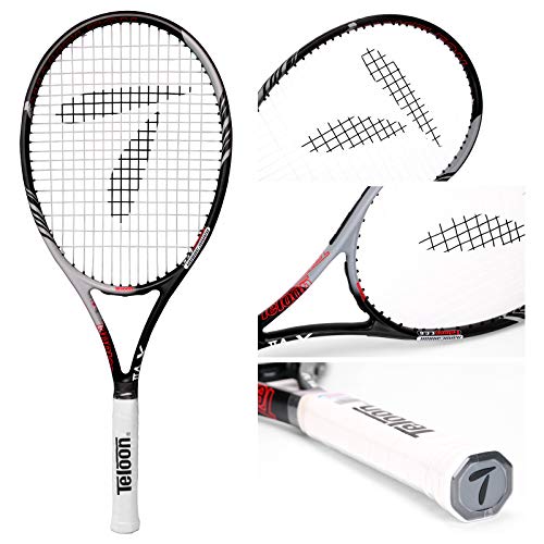 Teloon Tennis Rackets for Adults 2 pcs Recreational -27 inch Tennis Racquet for Men and Women College Students Beginner Tennis Racket.… (Black-Pink)
