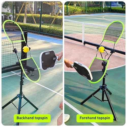 WAOPSO Pickleball Topspin Trainer,Professional Training Tool with Adjustable Angle Panel, Dual-Sport Compatible Pickleball Training Equipment for Solo Practice & Skill Development