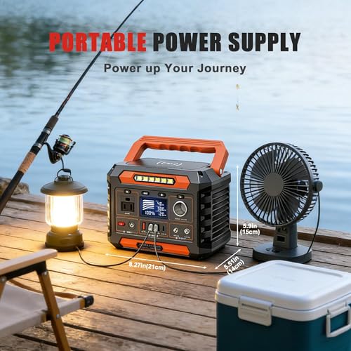 AWELTEC Portable Power Station 300W,78000Mah(288Wh) Lightweight Compact Solar Generator with AC DC USB Outlet,LED Light,Pass-Through Charging for Camping,Travel,Outdoors,Home Blackout
