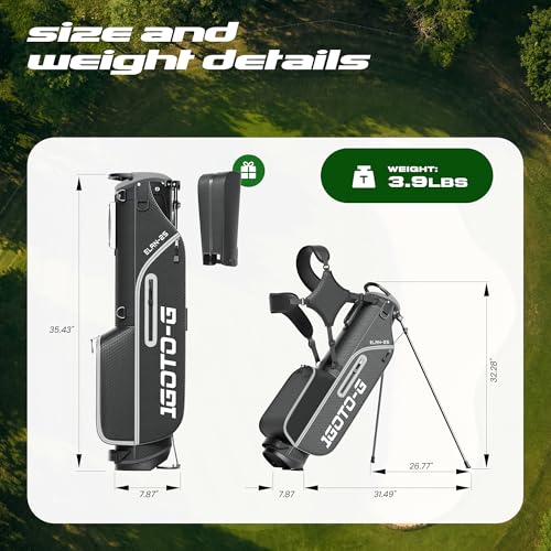 1GoTo-G 7 Pieces Golf Clubs Set for Men - Complete Mens Golf Clubs Full Set Left Handed Includes Stand Bag with Rain Hood, 1# Driver, 5# Hybrid, 7# PW# Irons and Putter