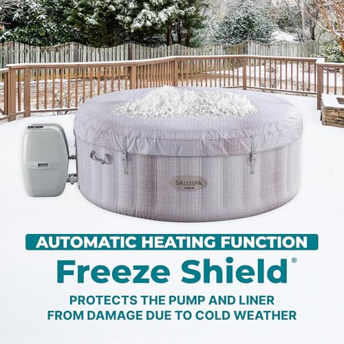 Bestway SaluSpa Cancun 2 to 4 Person Inflatable Hot Tub, Round Energy-Efficient Portable Outdoor Spa with 120 AirJets, 71" x 26"