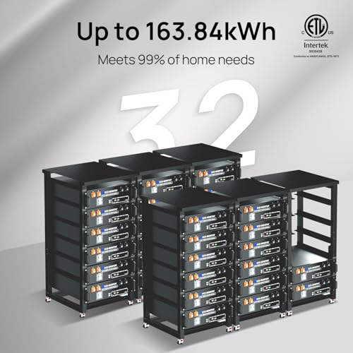 ECO-WORTHY 5KW Off Grid Solar System Complete Kit 12PCS 195W Mono Solar Panel (2340W) +1 * 48V 5KW Off-Grid Inverter + 1 * 51.2V 100Ah Server Rack Whole House Storage LiFePO4 Lithium Battery