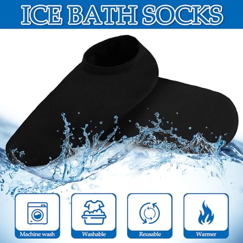 Chicingyou 3 Pairs Ice Bath Socks Cold Plunge Feet Covers Reusable Toe Warmers Cold Plunge Accessories Neoprene Socks for Ice Bath at Home