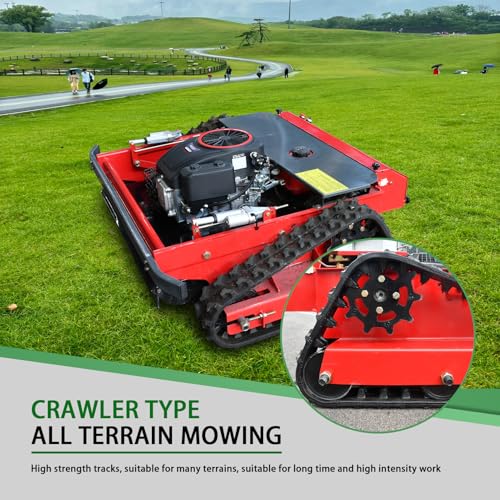 Remote Controlled Lawn Mower,31.5In Cutting Width,Automatic Robotic Lawn Mower for 50°Slope,1.2 Acre per Hour Mowing Capacity,Adjustable Cutting Height