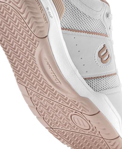 WILSON Pickle Pro Women's Pickleball Shoe - White/Cameo Rose, Size 8 US