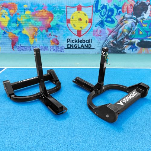 Vermont Self-Weighted Pickleball Posts & Net | Heavy-Duty Aluminum Pickleball Posts with Galvanized Steel Weights - Freestanding & Portable Set