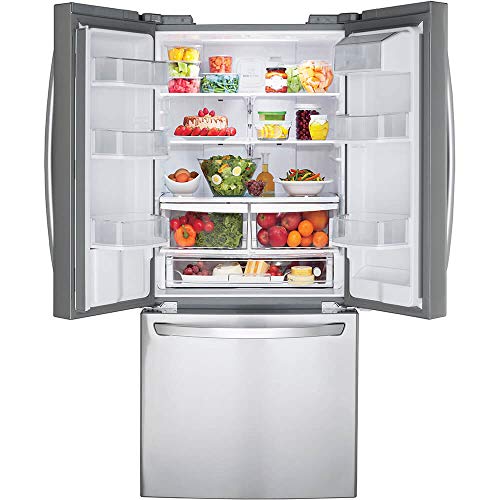 LG LFDS22520S - Refrigerator/Freezer - French Door Bottom Freezer with Water Dispenser - Width: 29.8 in - Depth: 35.5 in - Height: 68.5 in - 21.8 cu. ft - Stainless Steel