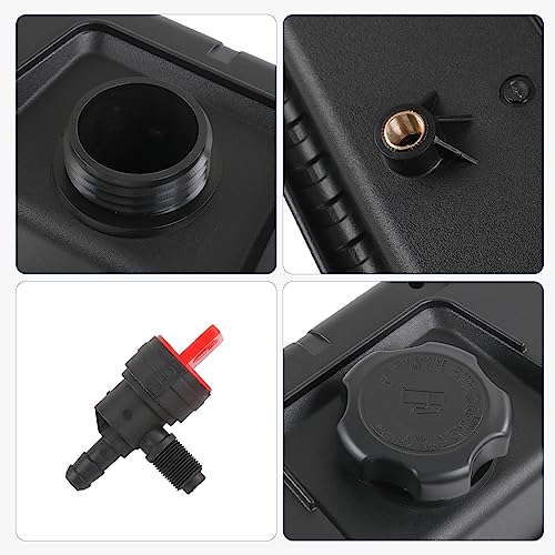 RALBDX 691993 4 Quart Plastic Fuel Tank With Cap & Shut-Off Valve Compatible With Lawn and Garden Equipment Engines,Some Specific Snow Blower,Tiller,Log Splitter Lawnmower Gas Tank For Remote Mounting