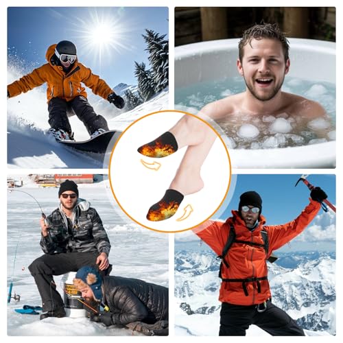 2 Pairs Ice Bath Toe Warmers, Cold Plunge Toe Covers, Soft Reusable Neoprene Toes Socks Foot Warmer Booties for Ice Baths & Cold Plunge Tub Accessories, Hiking, Camping(M)
