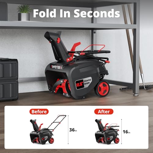 AMERISUN 21-Inch Snow Thrower 212cc Gas Snow Blower, Single-Stage, Recoil Start, 35ft Throw Distance, 180° Adjustable Chute, Lightweight Snow Removal for Driveway, Sidewalk & Patio