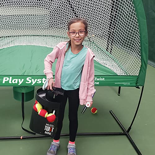 Infinity Play System Rebounder Net with Multi-Twist Mini Ball Machine for Tennis and Pickleball