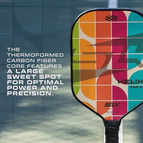 Selkirk Sport SLK Helix Pro Pickleball Paddle | Thermoformed Carbon Fiber Core Pickleball Paddles with Carbon Fiber & Fiberglass Hybrid Face | Unmatched Control | Jeweled