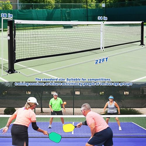 defulion-Premium Permanent Pickleball Net Posts - Heavy-Duty Aluminum Poles with Effortless Flange Installation, Say Goodbye to Wobbly Portable Nets
