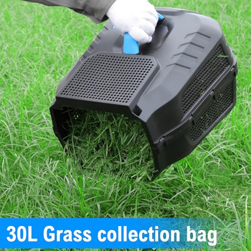 ROYAL GARDEN 13 Inch Lawn Mower Cordless Electric Walk Behind Push Mower with 5-Height Adjust Portable & Lightweight Push Battery Powered Lawn Mower (4.0AH Battery & Charger Included)