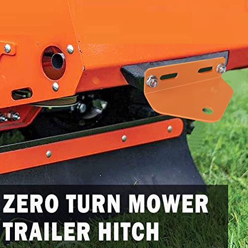 EilxMag Universal Heavy Duty Zero Turn Mower Trailer Hitch and Strong Heavy Duty Neodymium Magnetic Trailer Hitch Pin with 2 Bolts -1/2'' R-Clip (Combo Pack,Red＋Orange)