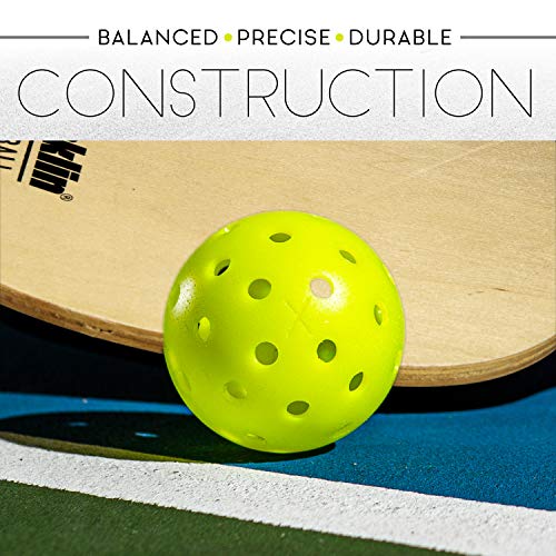 Franklin Sports Wooden Pickleball Paddle + X-40 Pickleball Set - Includes (4) Wooden Paddles and (4) Balls - USA PICKLEBALL APPROVED X-40 BALLS