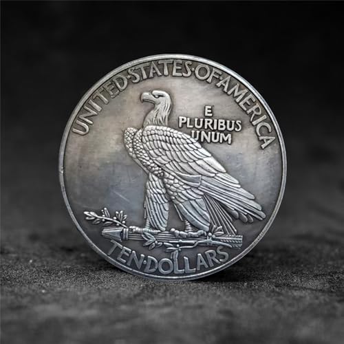 2PCS Decorative Commemorative Coin Replica – Indian Head Style Design, Silver-Plated Brass, Non-Monetary Display Token for Home & Office Decor