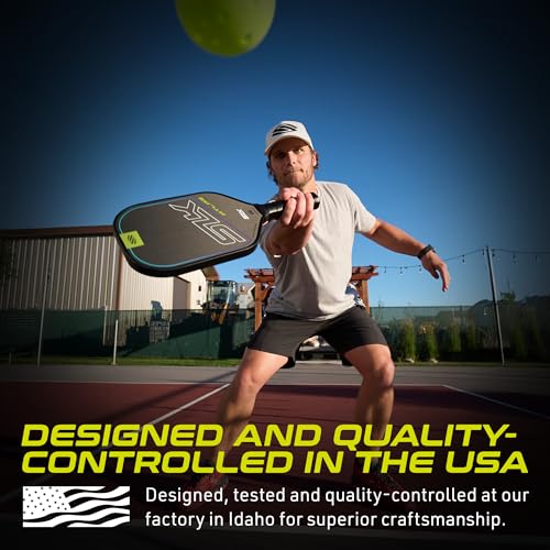 Selkirk SLK Atlas MAX Raw Carbon Fiber Pickleball Paddles | Midweight Pickleball Paddle with Polymer Honeycomb Core | USAPA Approved Carbon Fiber Face for Spin and Control | Ember