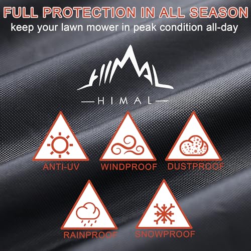 Himal Outdoors Riding Lawn Mower Cover - Tractor Cover Fits Decks up to 54" Heavy Duty Protector, 420D Polyester Oxford Universal Fit with Drawstring