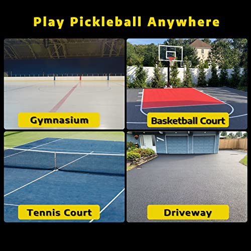 A11N Pickleball Court Marking Kit - Temporary Pickleball Boundary Lines in Standard Court Dimensions, No Measurement Required, Yellow
