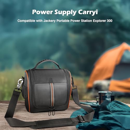 TATAVR Carrying Case Compatible with Jackery Portable Power Station Explorer 300, 293Wh Backup Lithium Battery,Solar Generator Protective Shoulder Bag Storage Cover for Outdoors Camping Travel Hunting