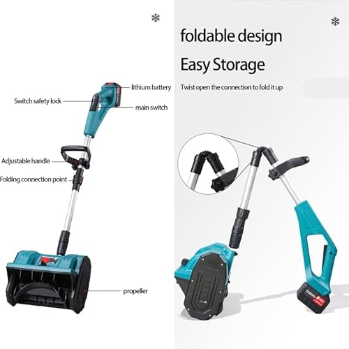 Brushless Snow Shovel for Use with Makita 21V Battery, 12” Cordless Snow Blower Electric Power Snow Thrower, Adjustable Direction, Tool Only for Driveway Walkways Snow Removal
