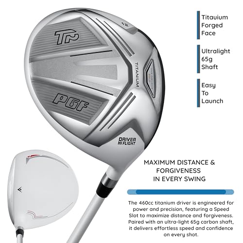 PGF Labs Women's Gold TP BG-77 Complete Golf Club Package Set [14-Pieces][Flex: Regular] [Hand: Left] [Length: Standard]
