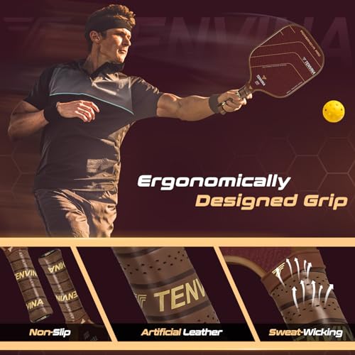 TENVINA Pickle Ball Paddle, 2025 POWERNOVA PRO K29 Aramid and Carbon Textured Fiber Pickleball Paddle, Thermoformed Pickleball Paddle with Larger Sweet Spot, Ultimate Spin and Control for Athlete