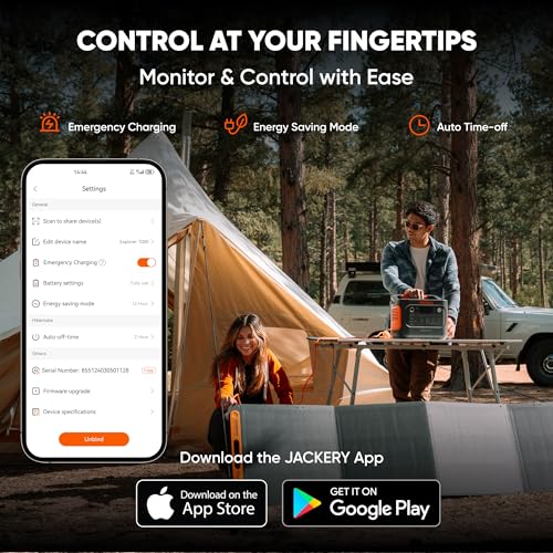 Jackery Explorer 1000 v2 Portable Power Station(2024 New),1070Wh LiFePO4 Battery,1500W AC/100W USB-C Output, 1 Hr Fast Charge, Solar Generator for Outdoor Camping,Off-grid Living,RV,Emergency (Renewed)