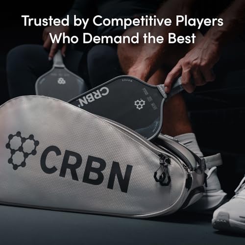 CRBN Pickleball - TruFoam Waves Paddle - Elongated - Carbon Fiber Pickleball Paddle - 100% Foam Core Designed for Maximum Power, 14mm