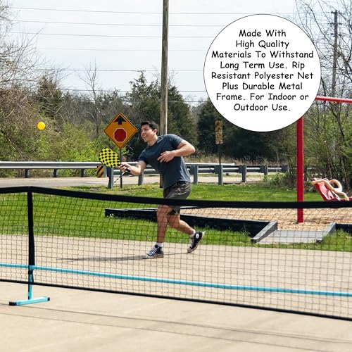 Homie Portable Pickleball Net Set with 4 Balls, Backpack Carrying Bag, 22 FT Regulation Size, Easy Setup for Outdoor Indoor, Weather Resistant Metal Frame