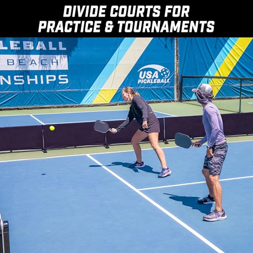GoSports Pickleball Ball Barrier 3 Pack - Brandable Court Dividers for Pickleball Courts