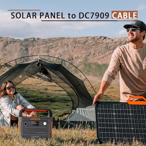COMeap Solar Panel Adapter for Jackery, 6FT/1.8M Compatible with MC-4 to DC 8mm Extension Cable with DC7909 to DC8020/DC5525 Connector for GZ Yeti Bluetti Solar Generator Power Station 12AWG - Orange