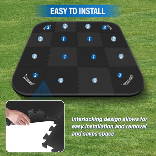TIXANF 1/2" Extra Thick Hot Tub Mat,85IN Large Hot Tub Mat for Inflatable Tub,Hot Tub Pad Foundation,Eva Foam Padding for Indoor Outdoor,Inflatable Hot Tub Accessories