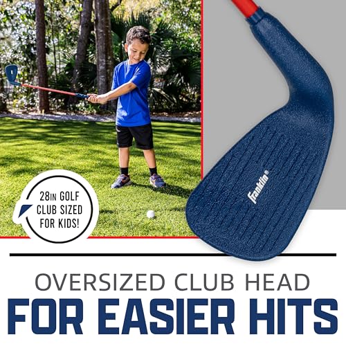 Franklin Sports Kids Toy Golf Club Set - 28" Youth Plastic Golf Club with Oversized Club Head + (2) Indoor Foam Golf Balls - Perfect for Backyard, Outdoor + Indoor Play + Practice - Kids Ages 3 and Up
